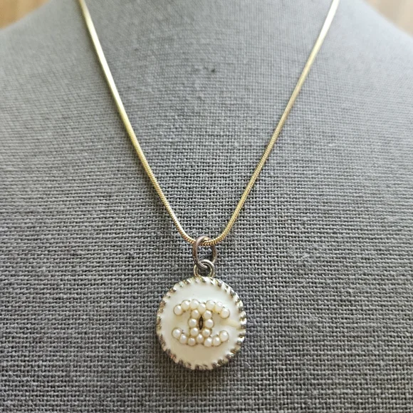 Repurposed CC Gold Pendant Necklace - Picture 1 of 13